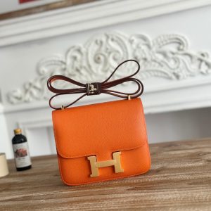Hermès Constance 19cm Replica in Oranje - Premium 1:1 Kwaliteit 1157116067 - front view