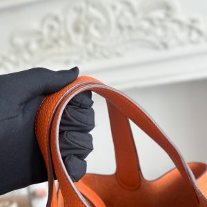 Hermès Picotin 1:1 Replica - Premium Kwaliteit Designer Tas in Oranje 1156795801 - side view | Hermès