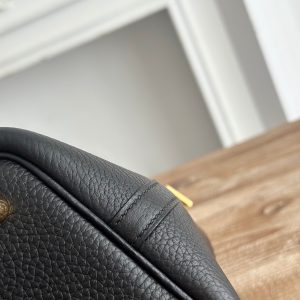 Hermès Picotin 18cm Replica - Perfecte 1:1 Kwaliteit Zwart Met Goud 1156795945 - top view | Hermès